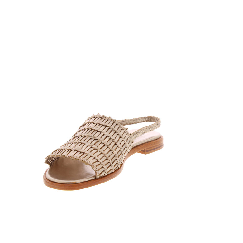 Allan K sandals gold 3