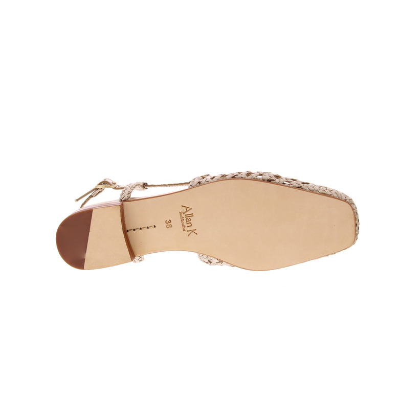 Allan K sandals gold 5