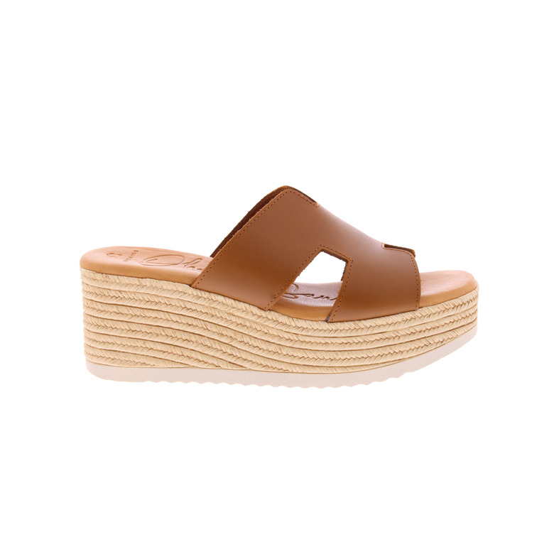 Oh My Sandals thong slippers camel 1