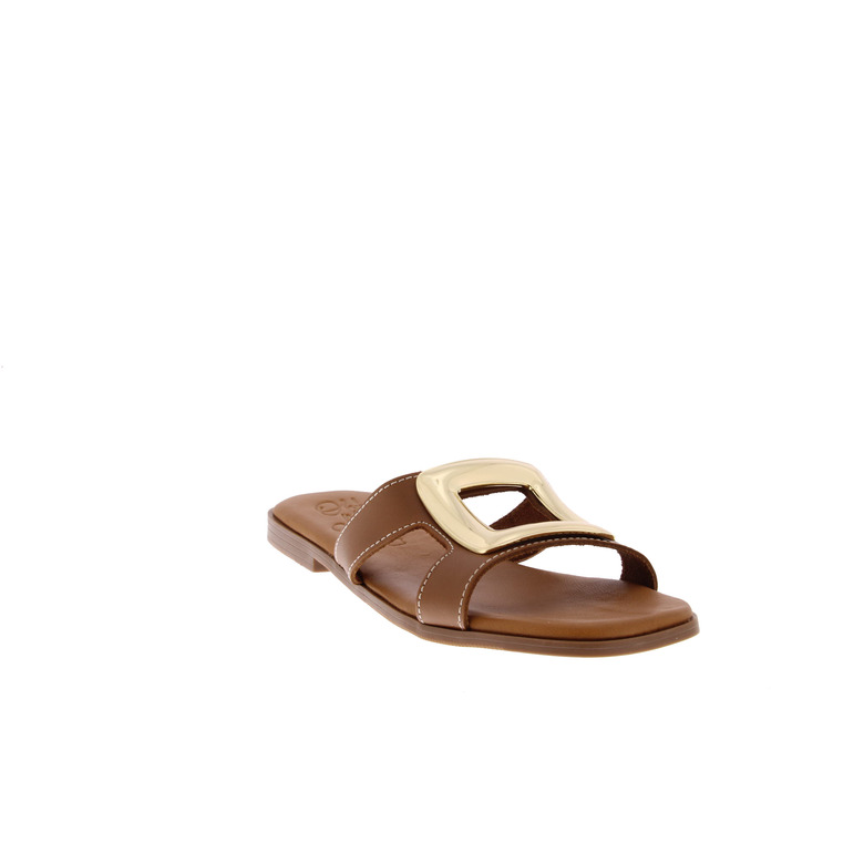 Oh My Sandals thong slippers camel 2