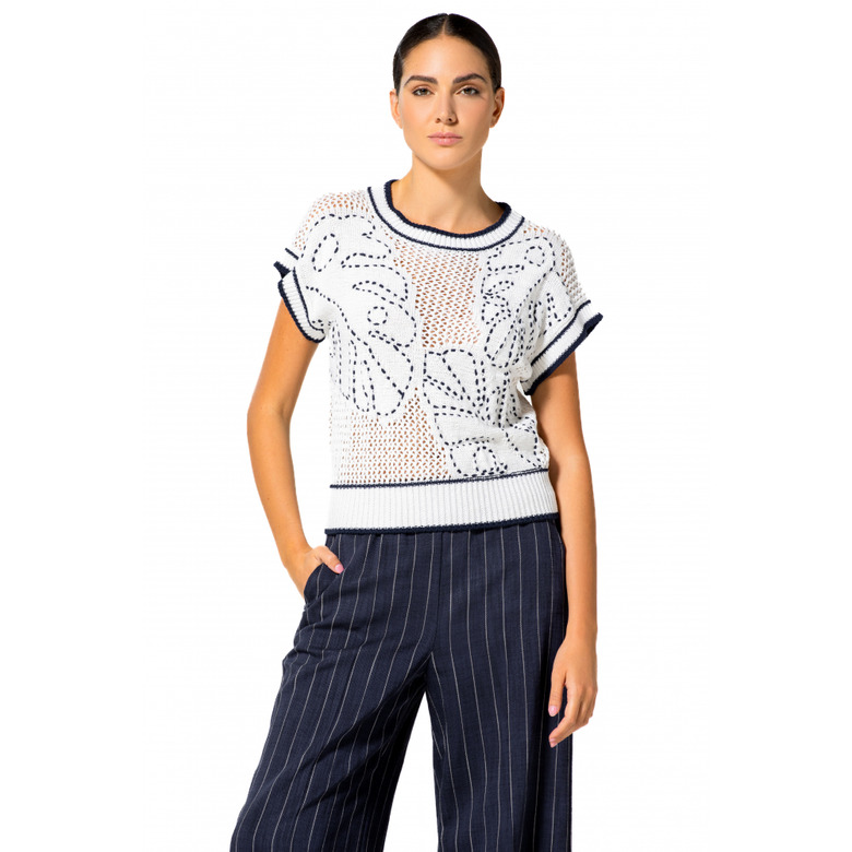 Caroline Biss pull blanc 2