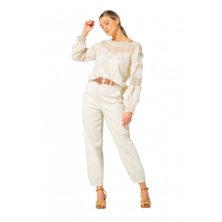 Caroline Biss broek ecru