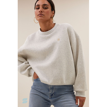 By-bar sweater grijs