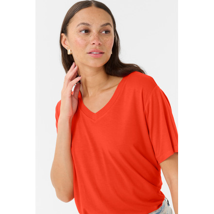 Kaffe t-shirt rood