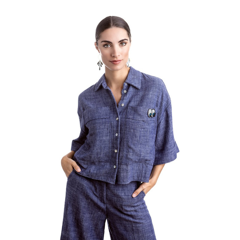 Dame Blanche vest blue 2
