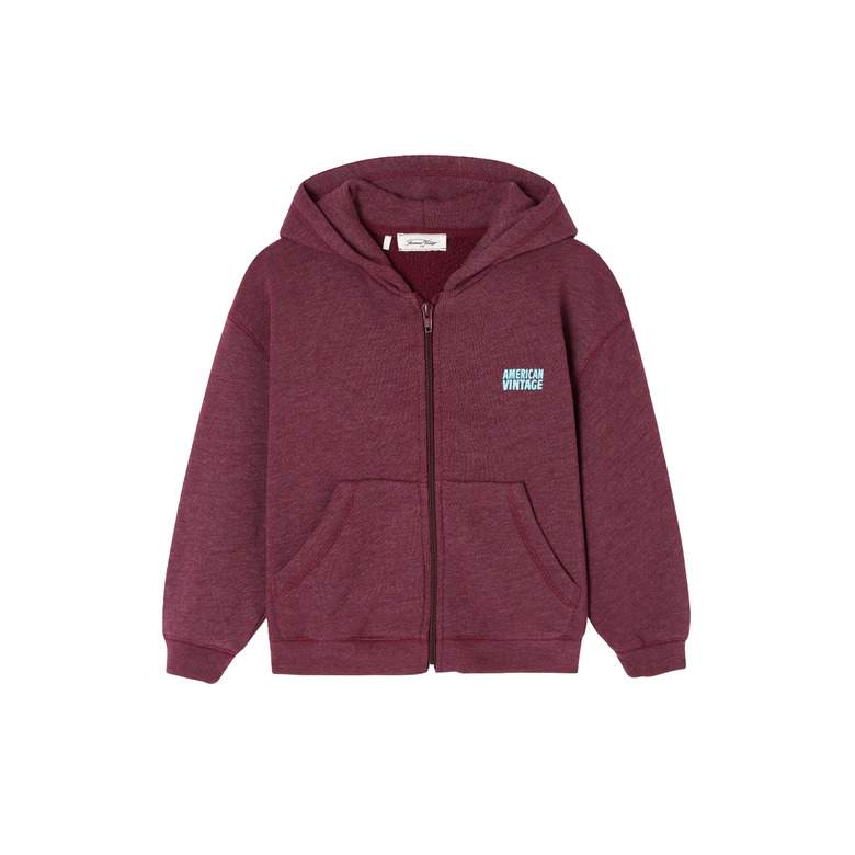 American Vintage hoodie bordeaux 1