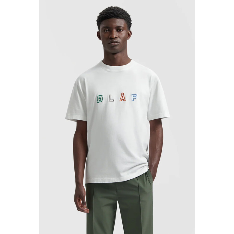 Olaf Hussein t-shirt wit 2