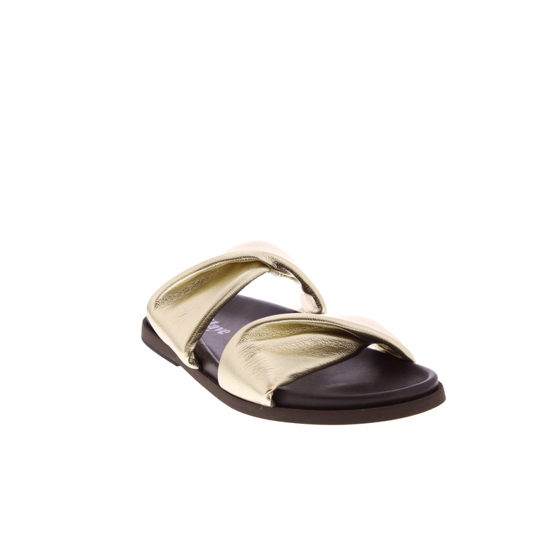 Slaye thong slippers gold 2