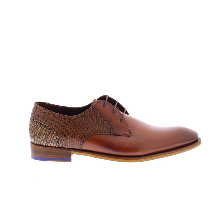 Floris Van Bommel veterschoenen cognac