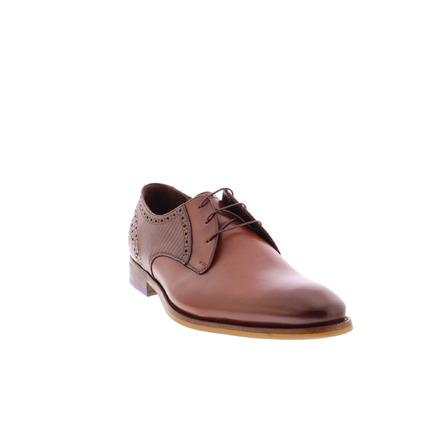 Floris Van Bommel veterschoenen cognac