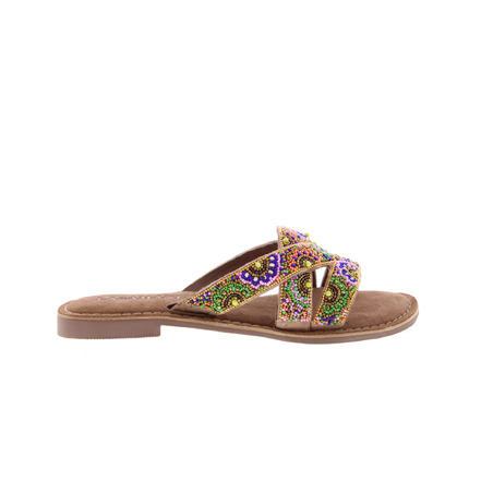 Lazamani thong slippers multicolor