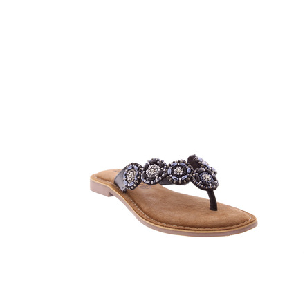 Lazamani thong slippers black