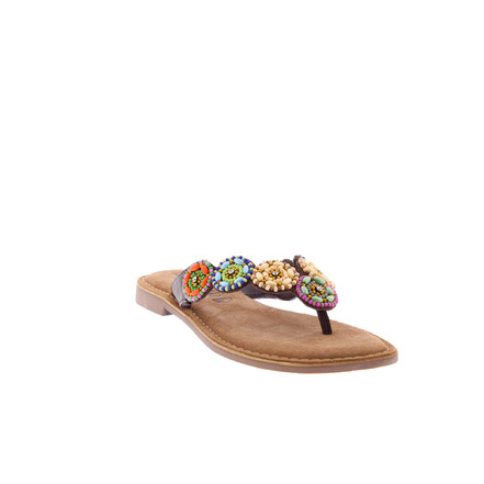 Lazamani thong slippers multicolor