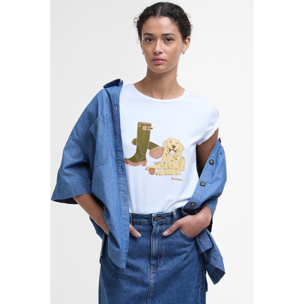 Barbour t-shirts white