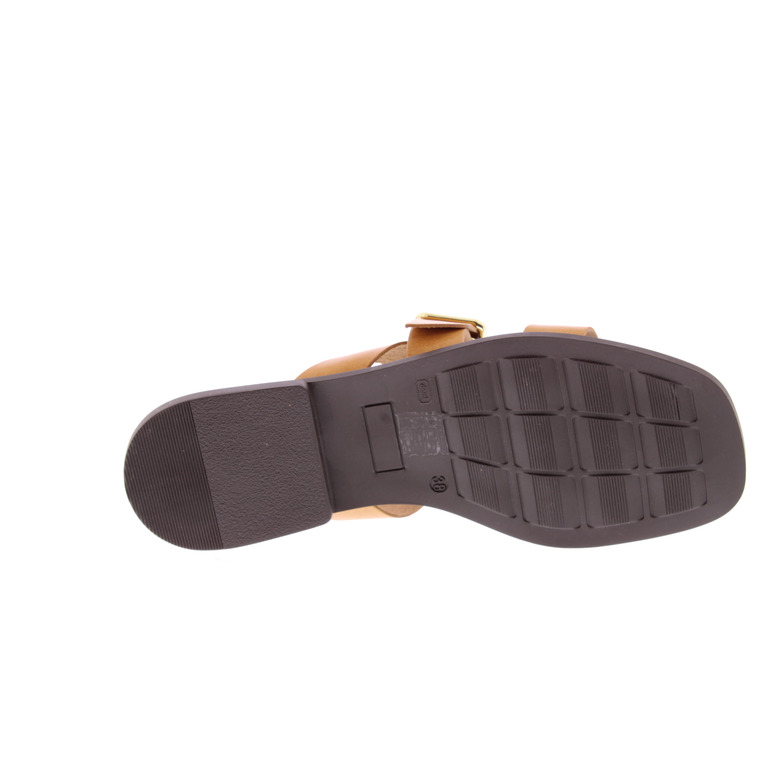 Slaye thong slippers camel 5