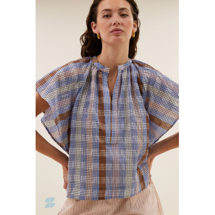 By-bar blouse blauw