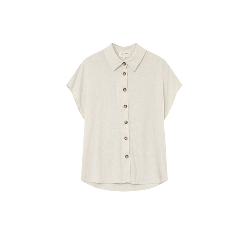 Grace & Mila blouse lightbrown