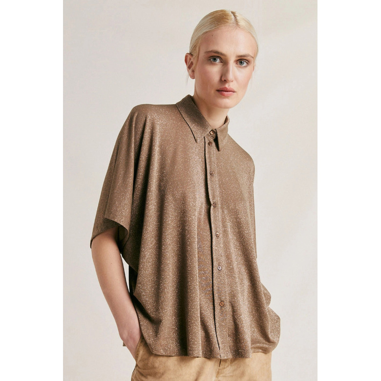 Momoni blouse lightbrown 2