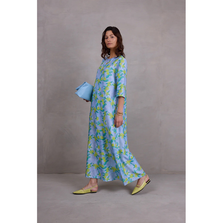 Nathalie Vleeschouwer jurk blauw 2