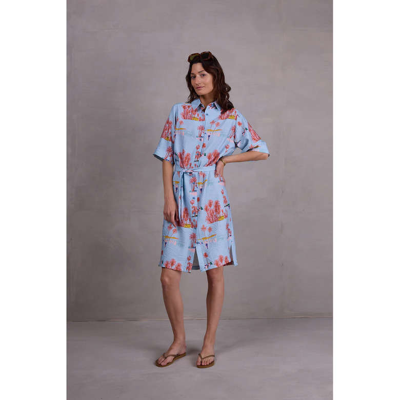 Nathalie Vleeschouwer jurk blauw 2