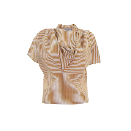 Nathalie Vleeschouwer bluse cognac