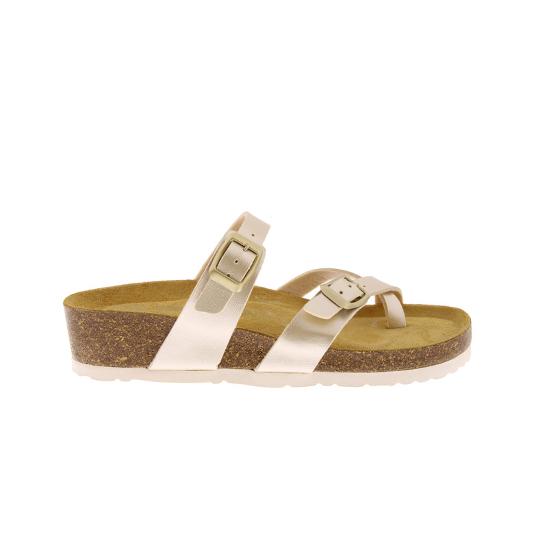 Dr.brinkman thong slippers gold