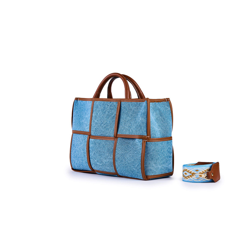 Viamailbag handtas blauw 2