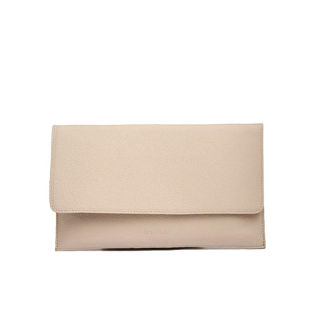 Ann Kurz clutch ecru