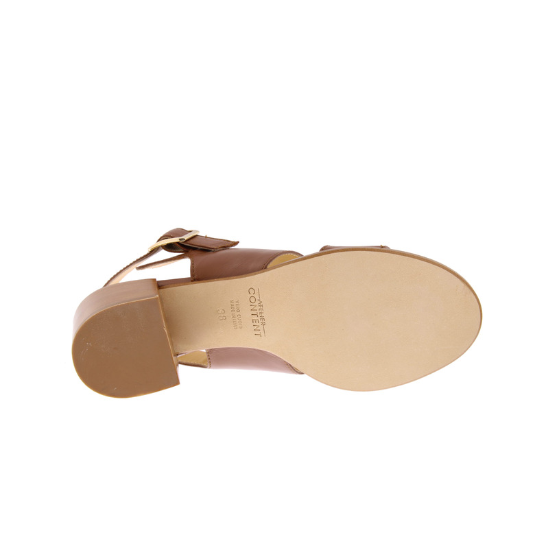 Atelier Content sandals cognac 5