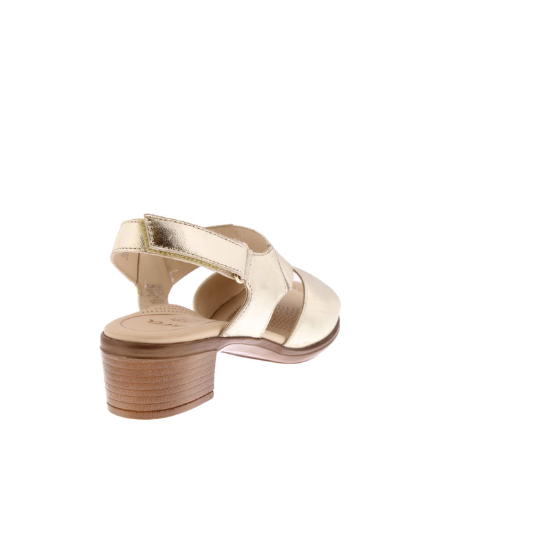 Ara sandalen goud 4
