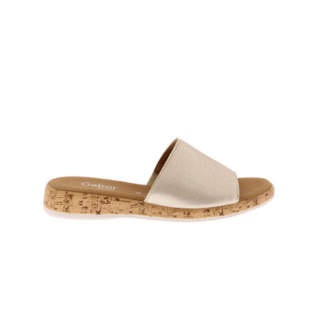 Gabor thong slippers gold