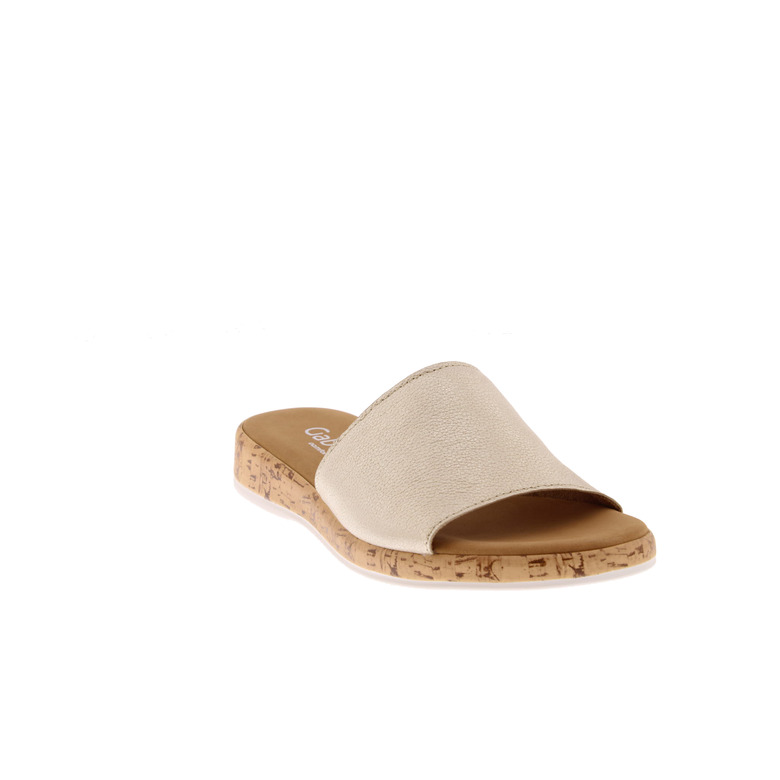 Gabor thong slippers gold 2