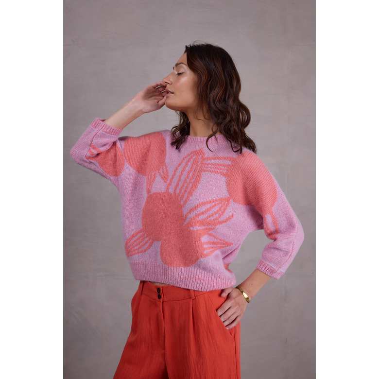 Nathalie Vleeschouwer trui roze 2