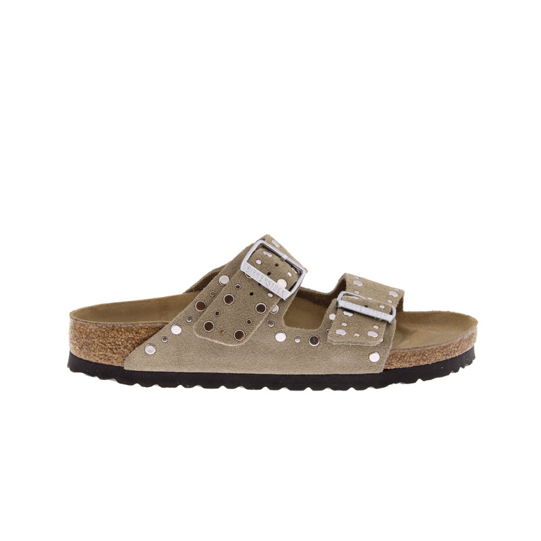Birkenstock thong slippers taupe