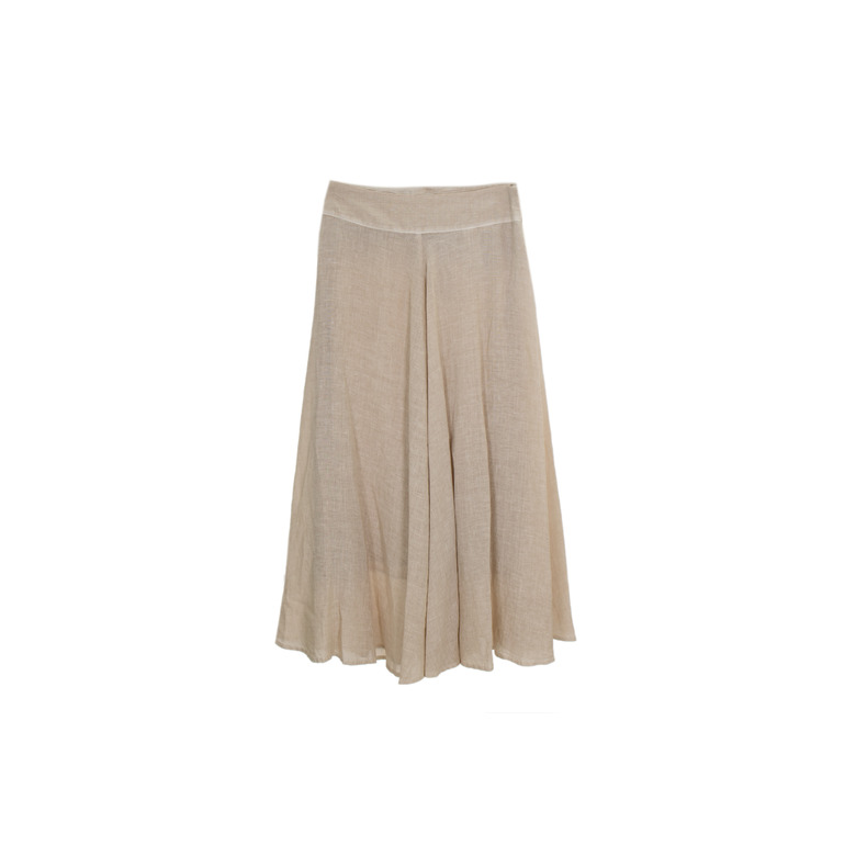 120%lino jupe beige