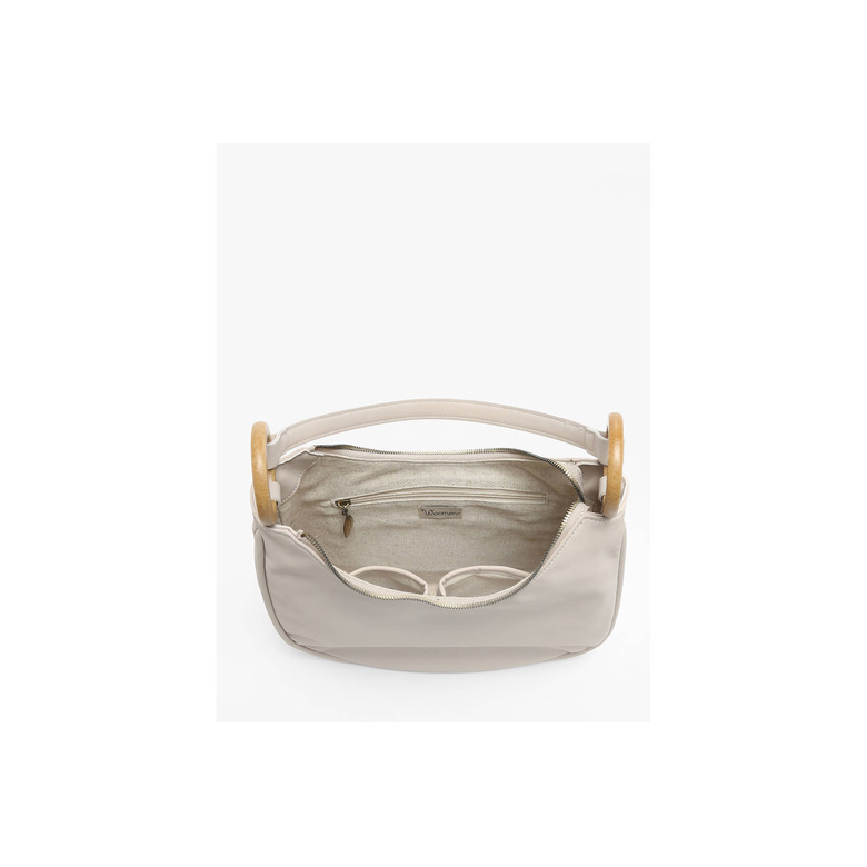 Woomen Vegan schultertasche ecru 3