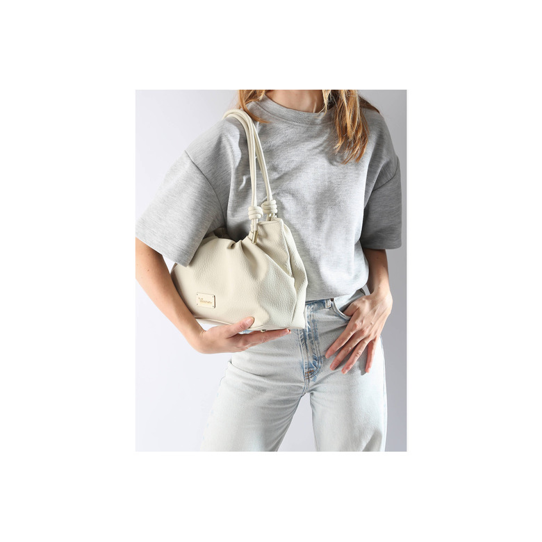 Woomen Vegan sac porté épaule ecru 4