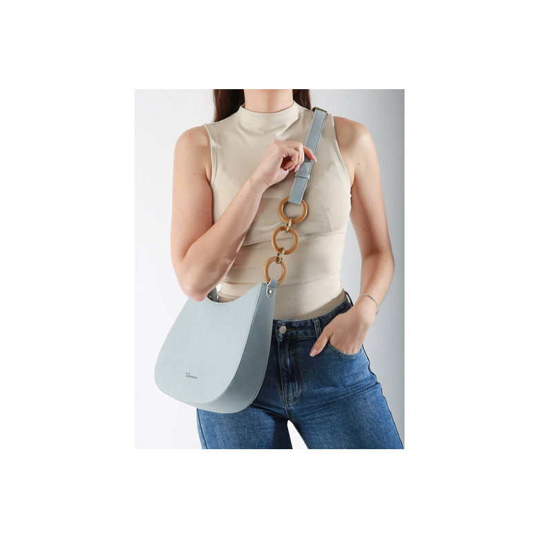 Woomen Vegan shoulder bag blue 3