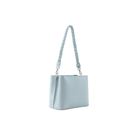 Seidenfelt schultertasche blau