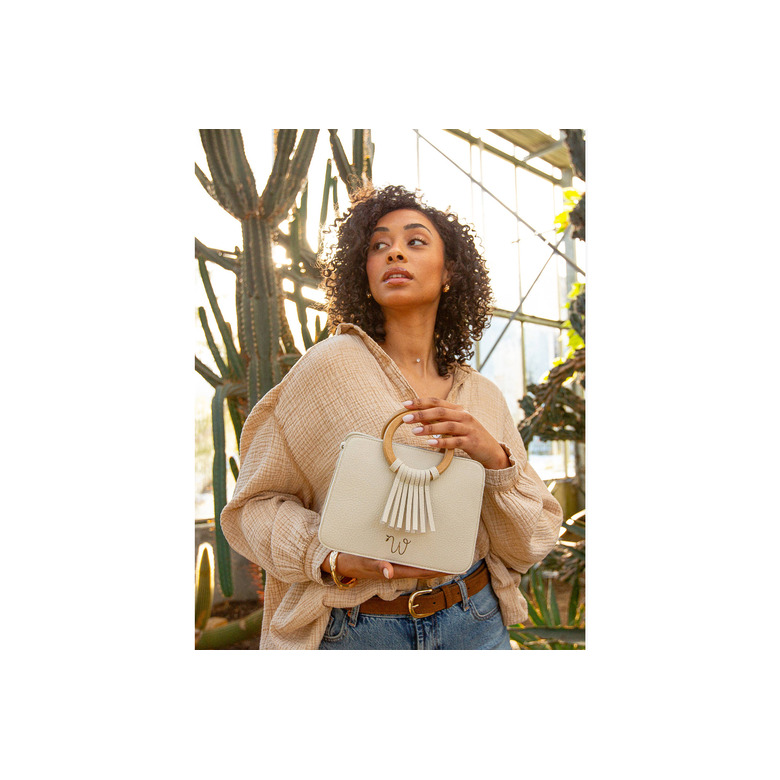 Woomen Vegan sac à main ecru 4