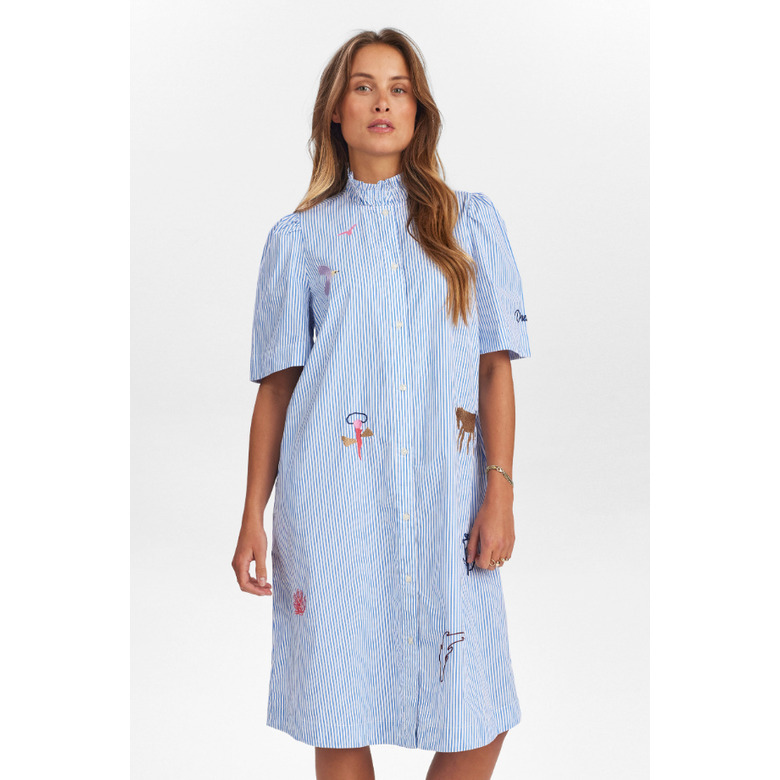 Numph jurk blauw 2