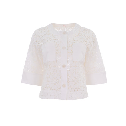 Her blouse ecru