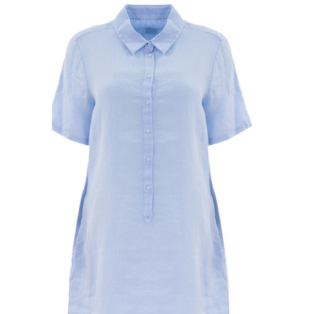 120%lino robe bleu
