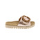 Gabor thong slippers gold