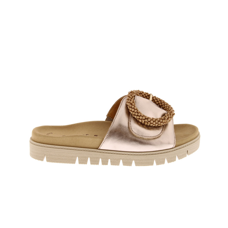 Gabor thong slippers gold