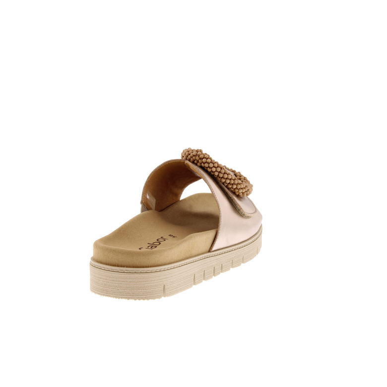 Gabor thong slippers gold 4