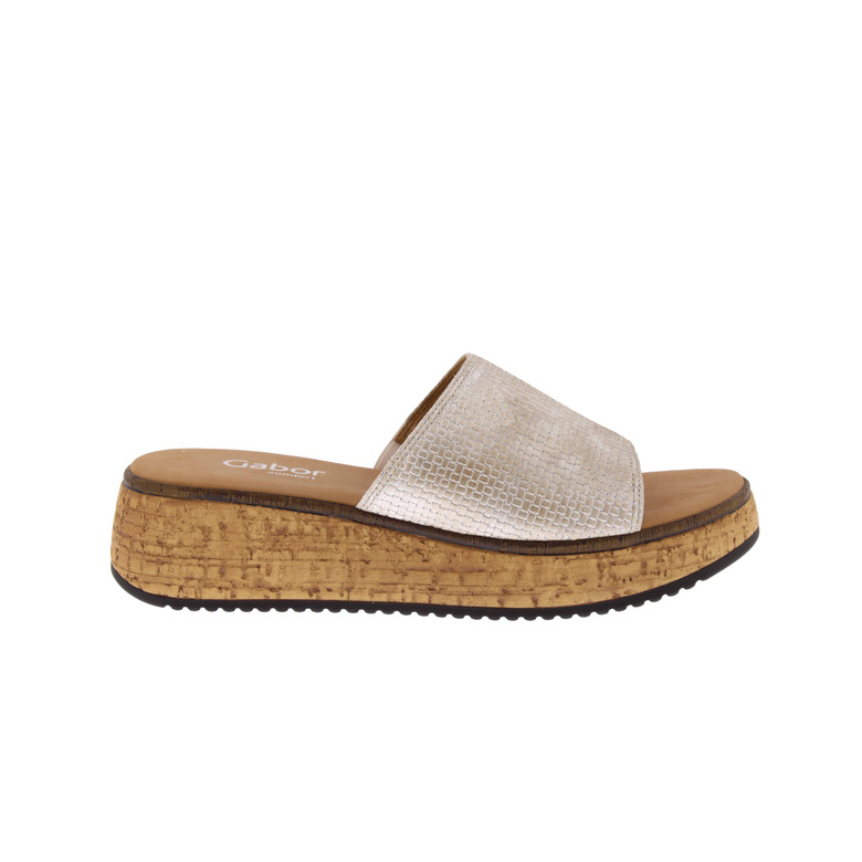 Gabor thong slippers gold