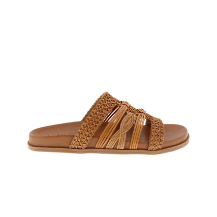 Valentina thong slippers camel