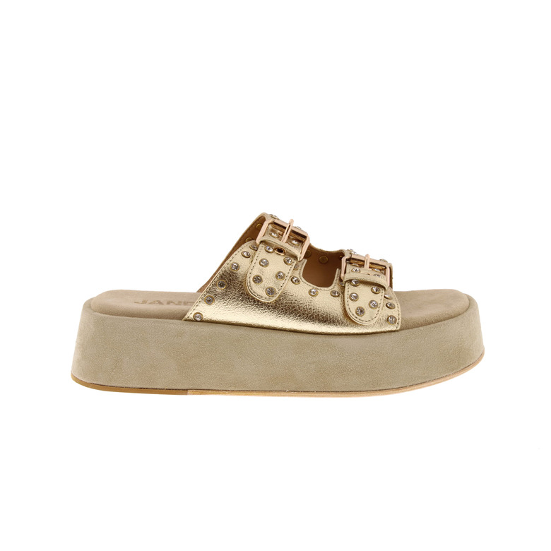 Janet & Janet thong slippers gold 1