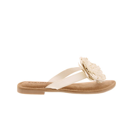 Lazamani thong slippers ecru
